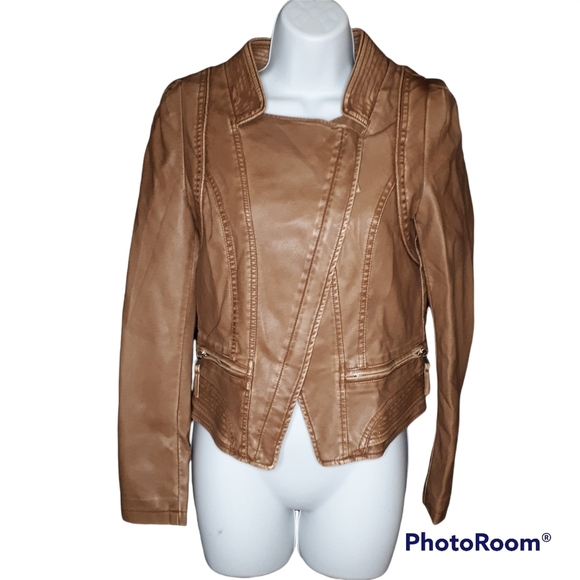 Bubblee Fashion Faux Leather Jacket Medium - Picture 2 of 7